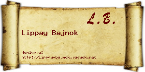 Lippay Bajnok névjegykártya